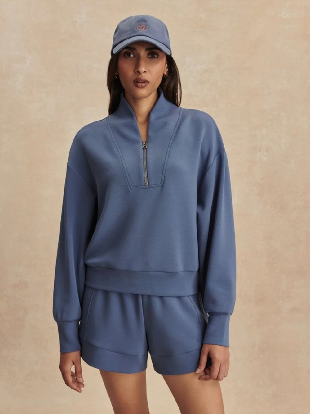 Varley Davidson Sweat in Bijou Blue, Size X-Small